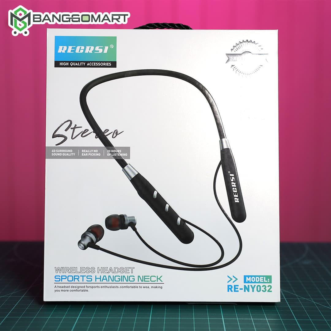 Regrsi RE-NY032 Wireless Neckband Bluetooth Earphone .