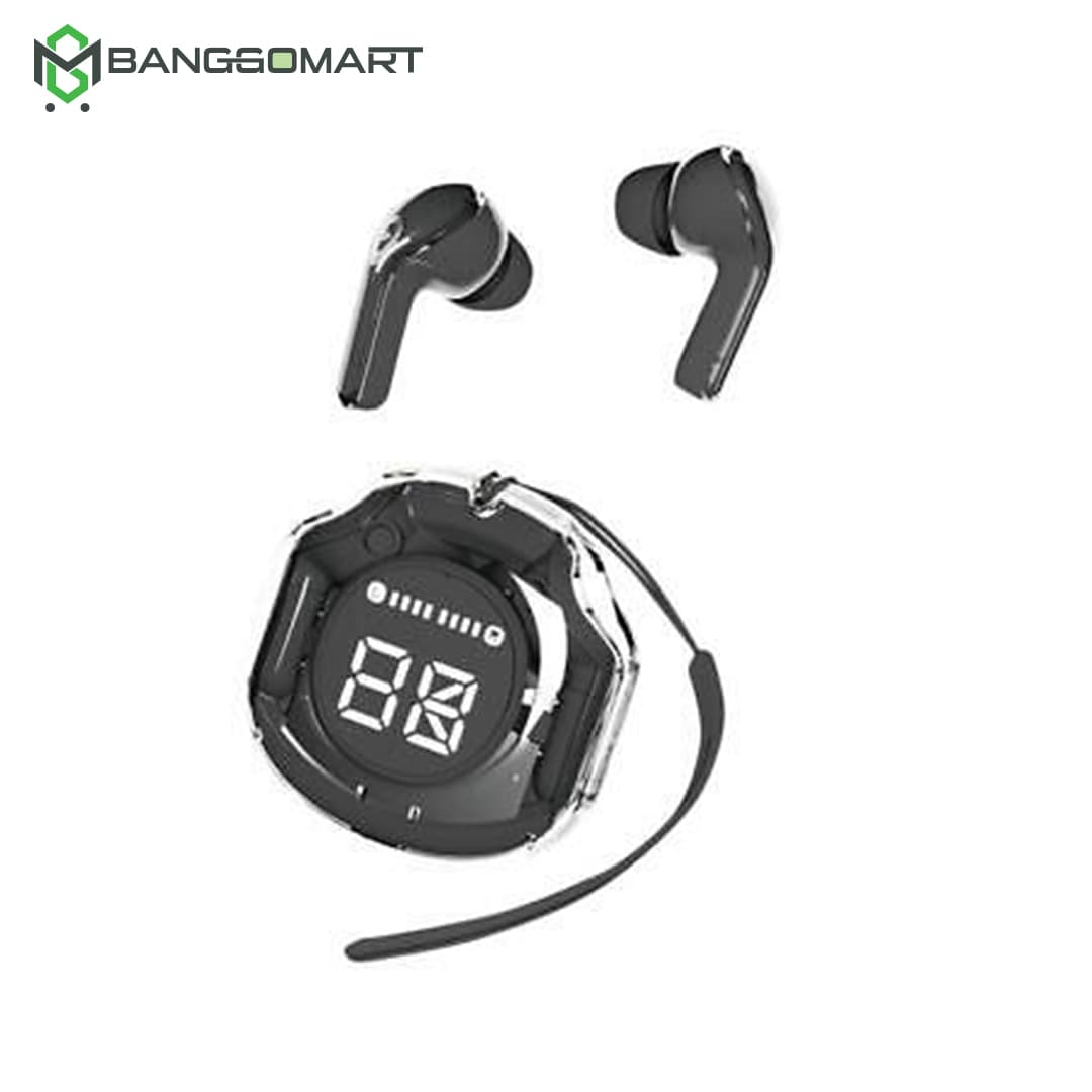 Ultrapods Pro True Wireless Earbuds with Display Transparent Design, Bluetooth 5.3 Waterproof.